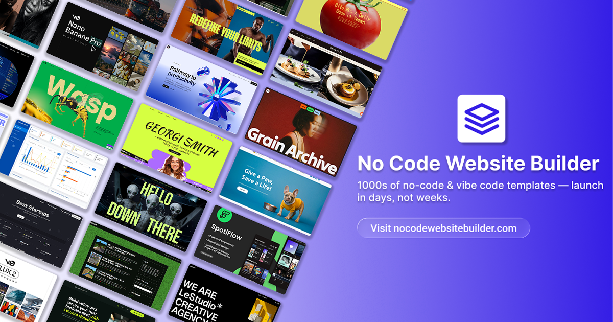 Photo of No Code Website Builder