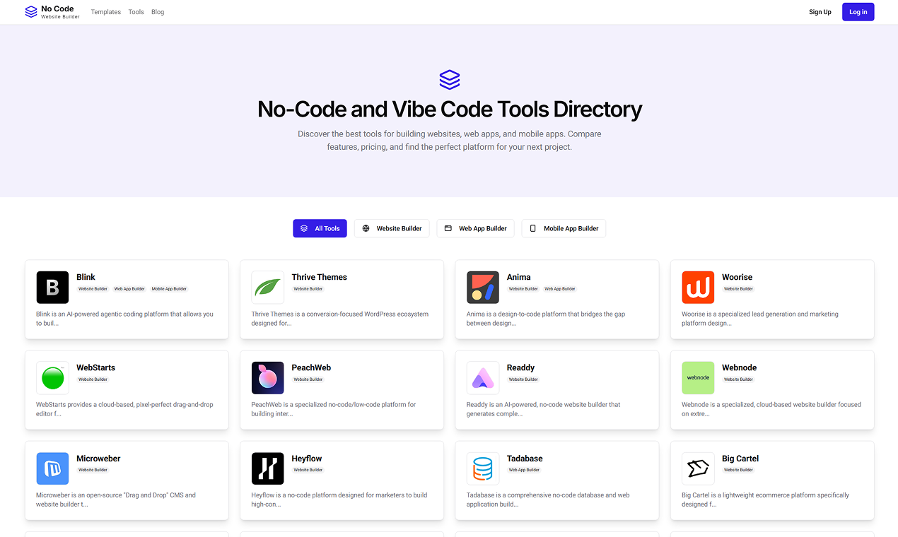 Photo of No Code Website Builder