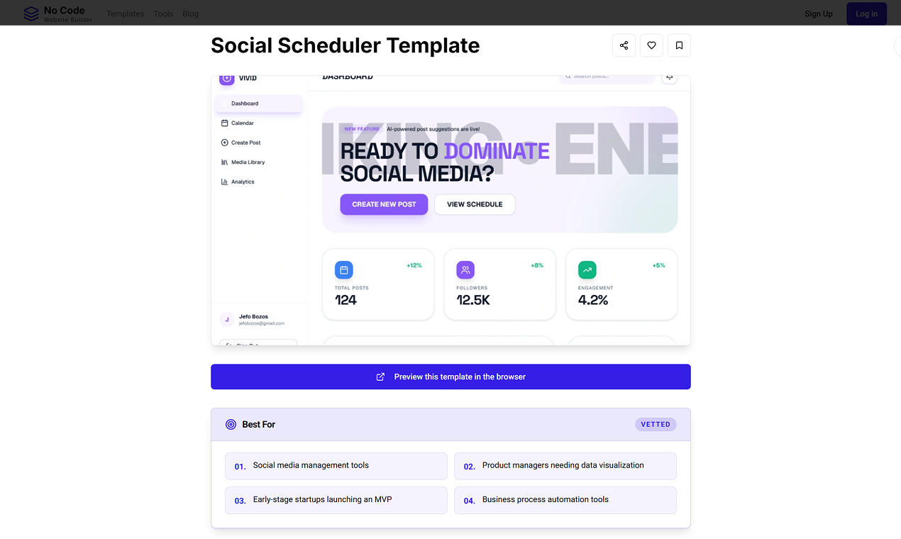 Photo of No Code Website Builder