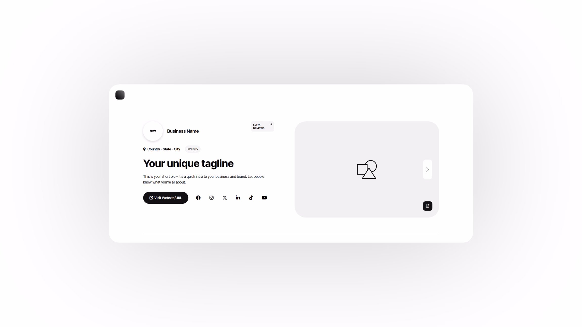 Image of a business page design